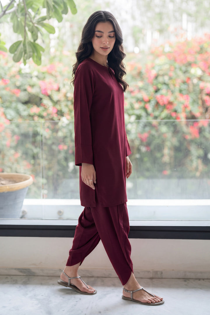 6336-HAZEL DYED GEORGETTE STITCHED