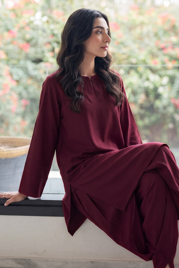 6336-HAZEL DYED GEORGETTE STITCHED