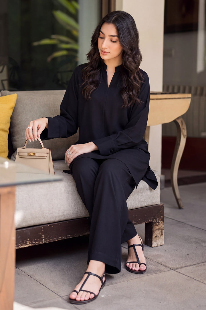 6337-AYGAUL DYED GEORGETTE STITCHED