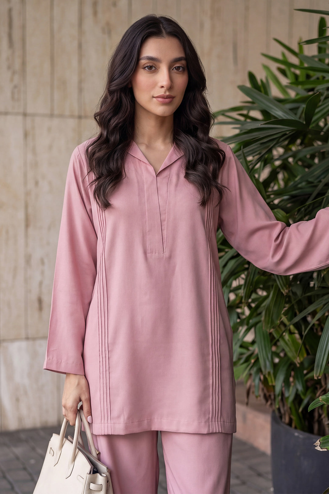 6338-EBRAH DYED GEORGETTE STITCHED