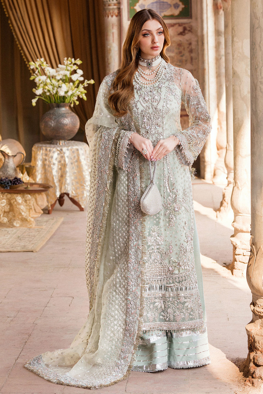 0001-NURIYAH HAND EMBELLISHED SILK NET STITCHED