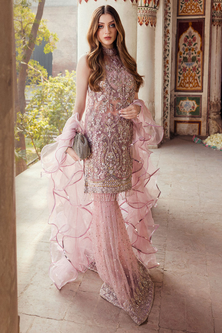 0002-MUSFIRAH HAND EMBELLISHED SILK NET STITCHED