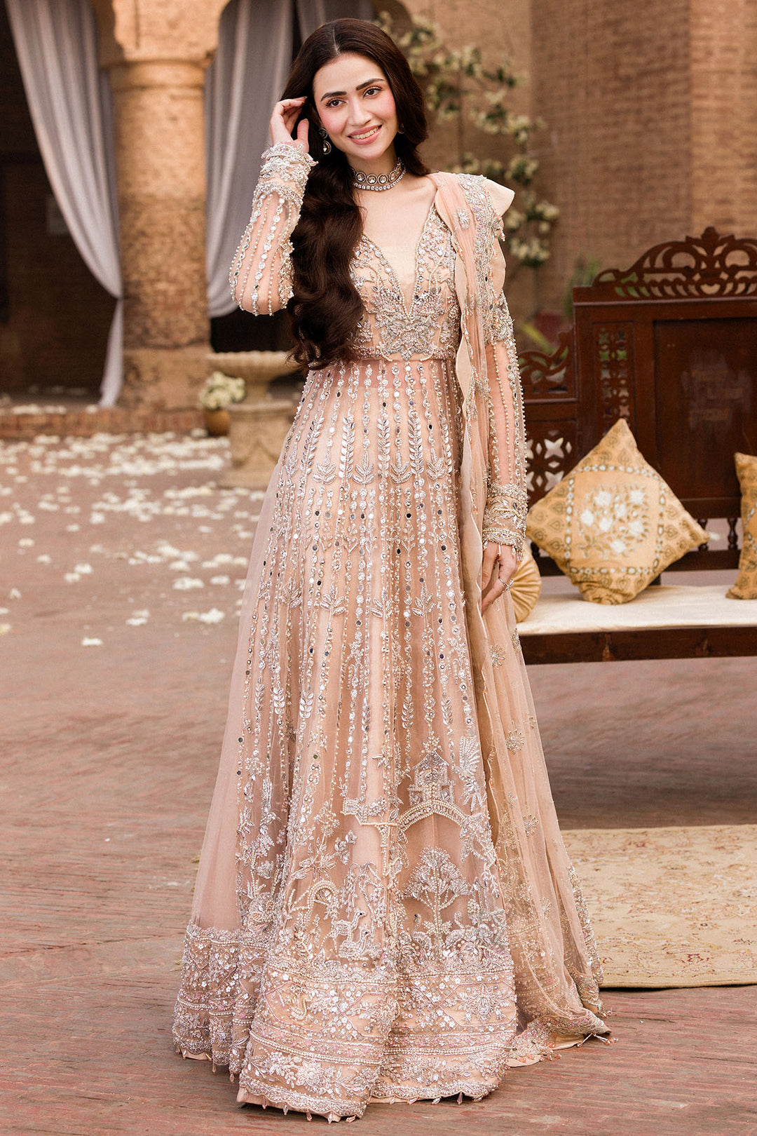 0008-DASTAAN HAND EMBELLISHED SILK NET STITCHED