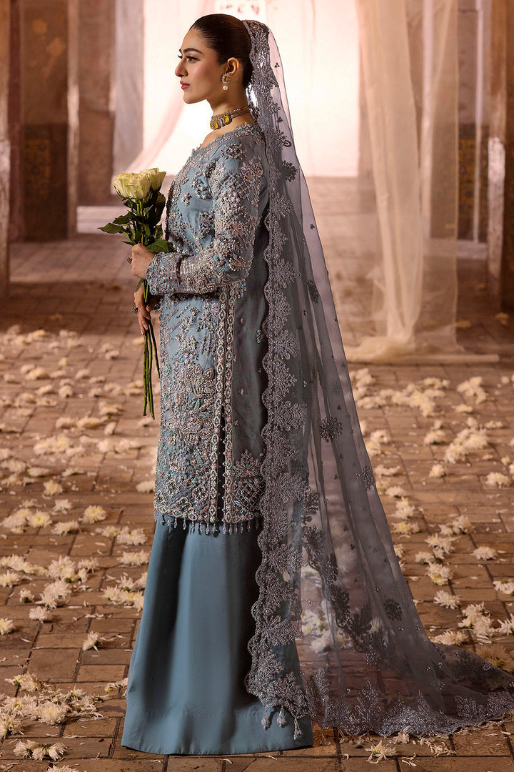 0014-FIROZEH EMBROIDERED ORGANZA STITCHED