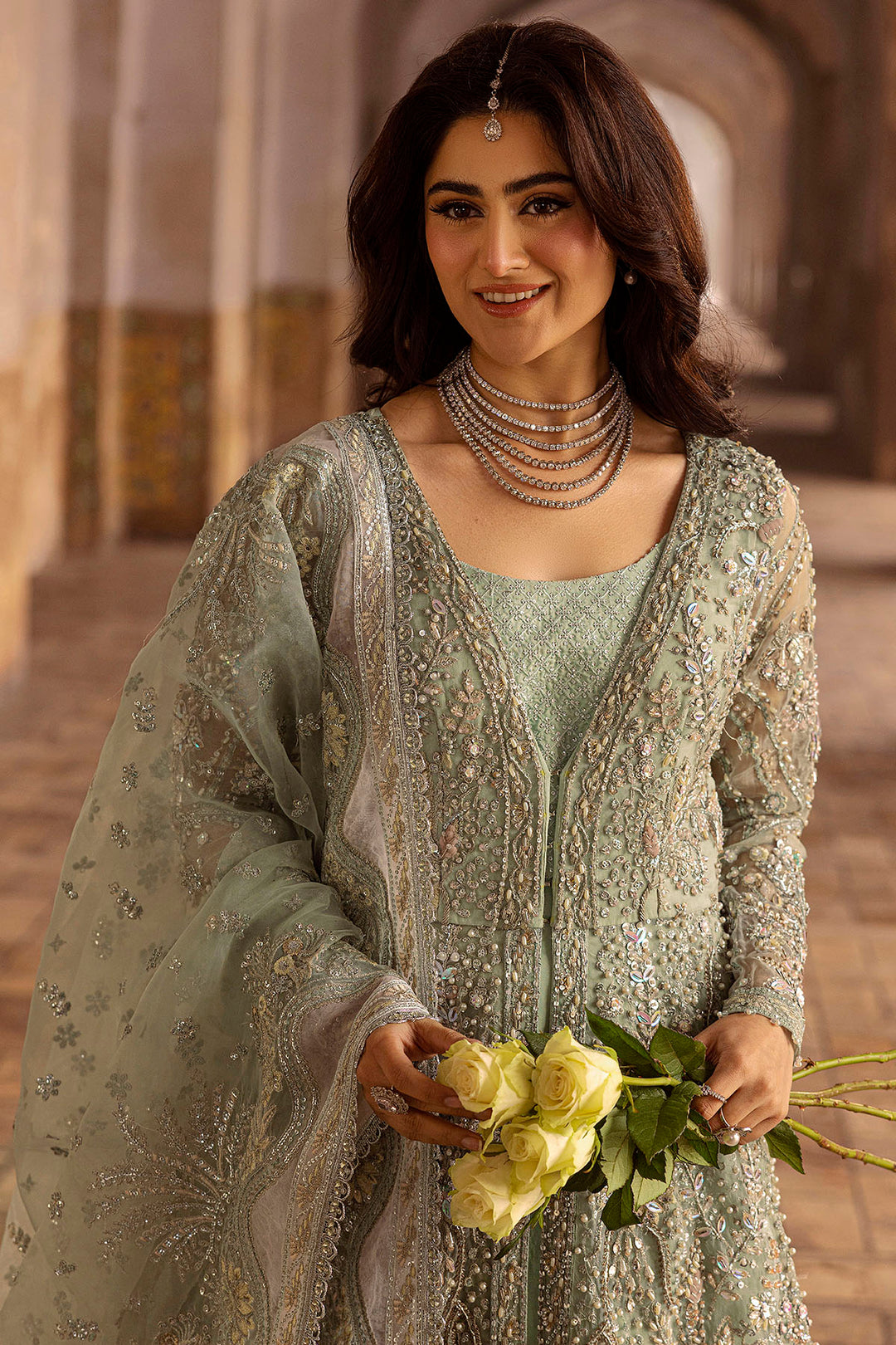 0015-MEHTAB EMBROIDERED ORGANZA STITCHED