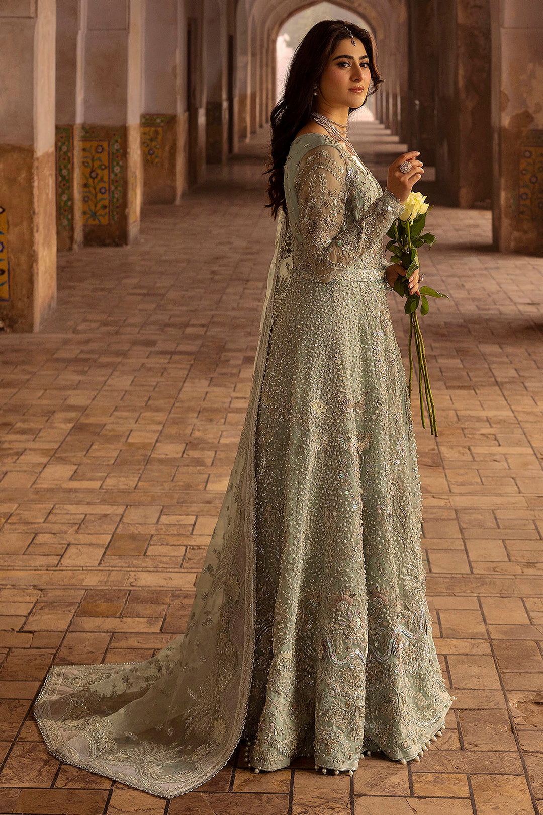 0015-MEHTAB EMBROIDERED ORGANZA STITCHED