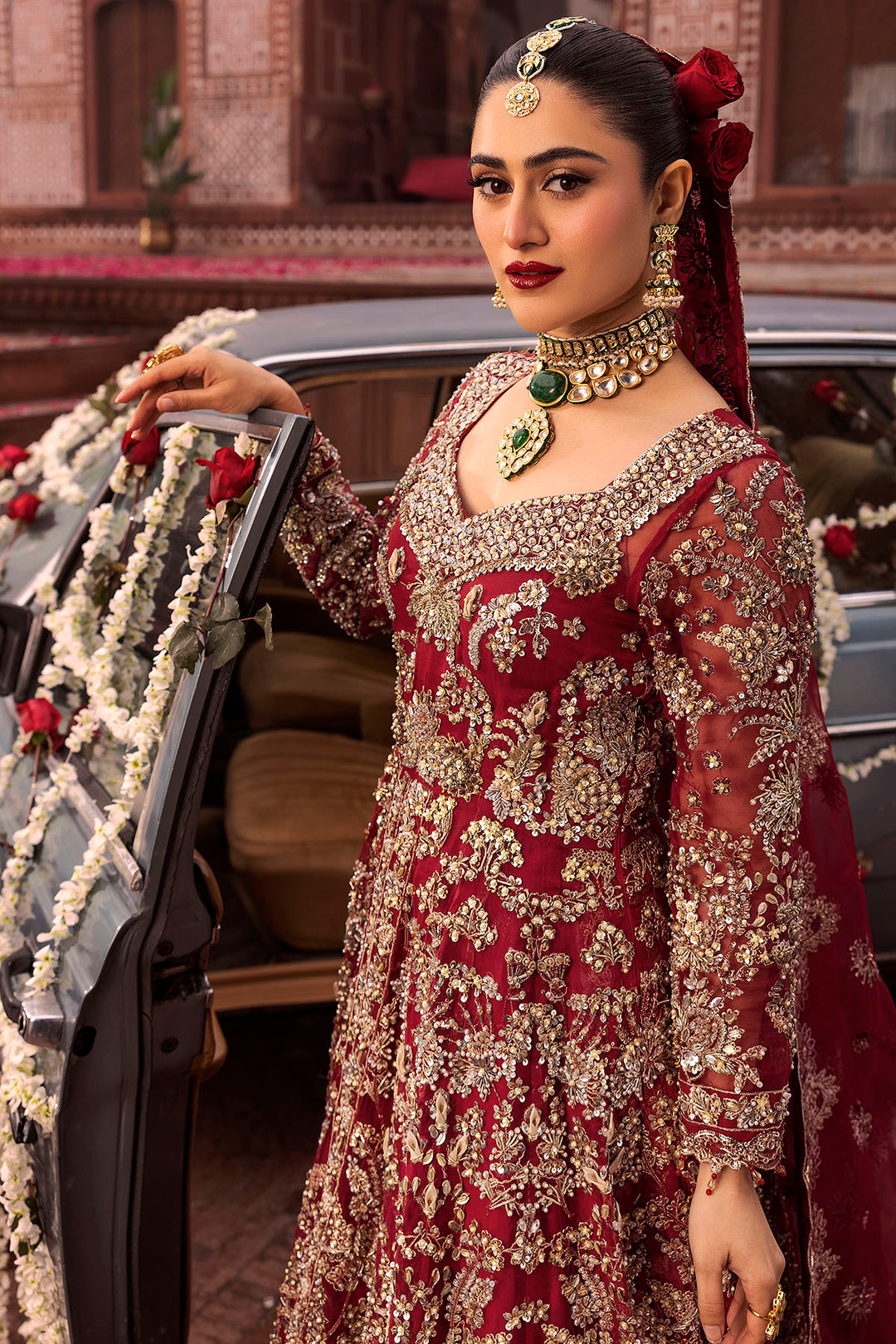 0019-SHANARA EMBROIDERED ORGANZA STITCHED