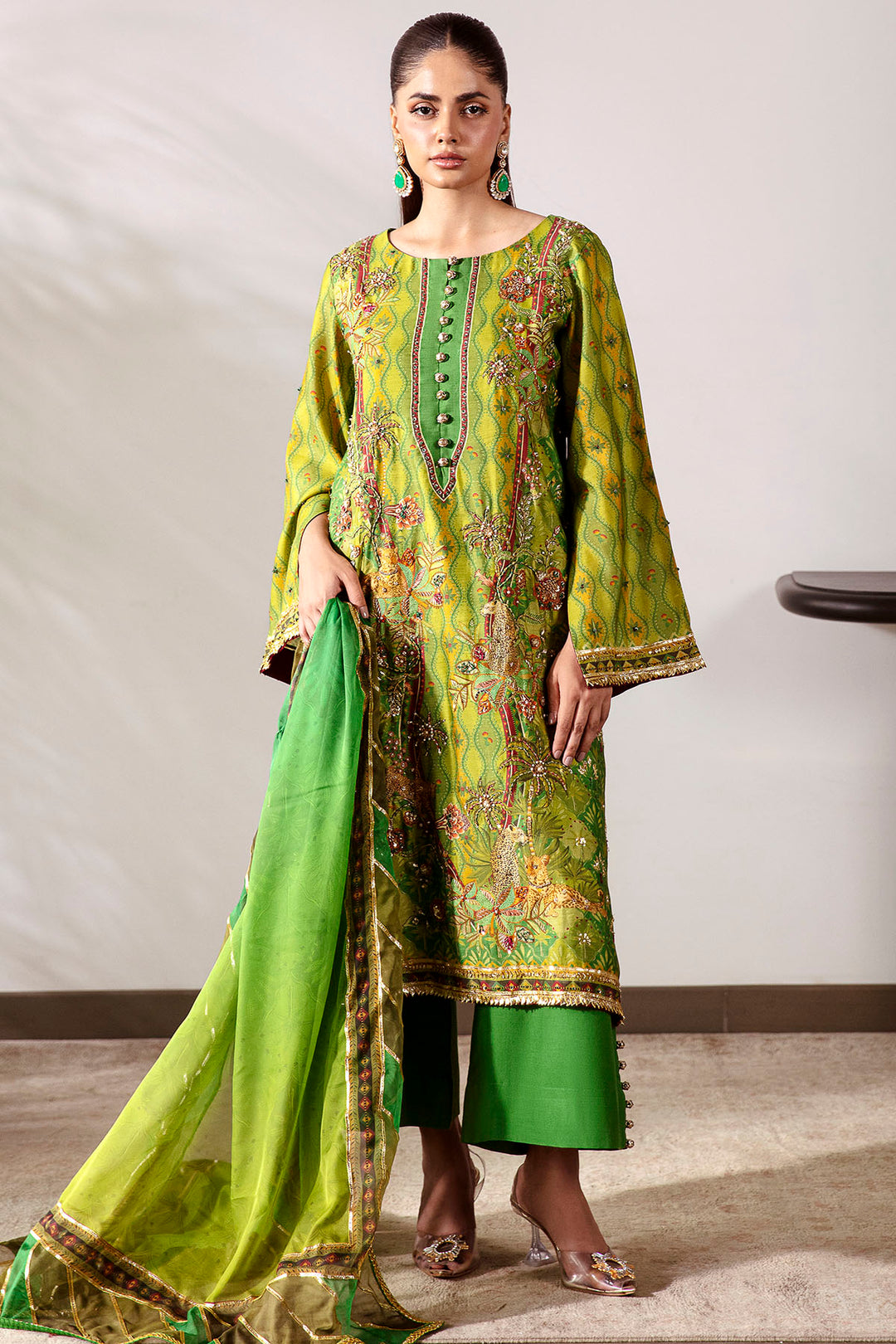 0026-FOREST-TWILIGHT DIGITAL PRINTED COTTON SILK STITCHED