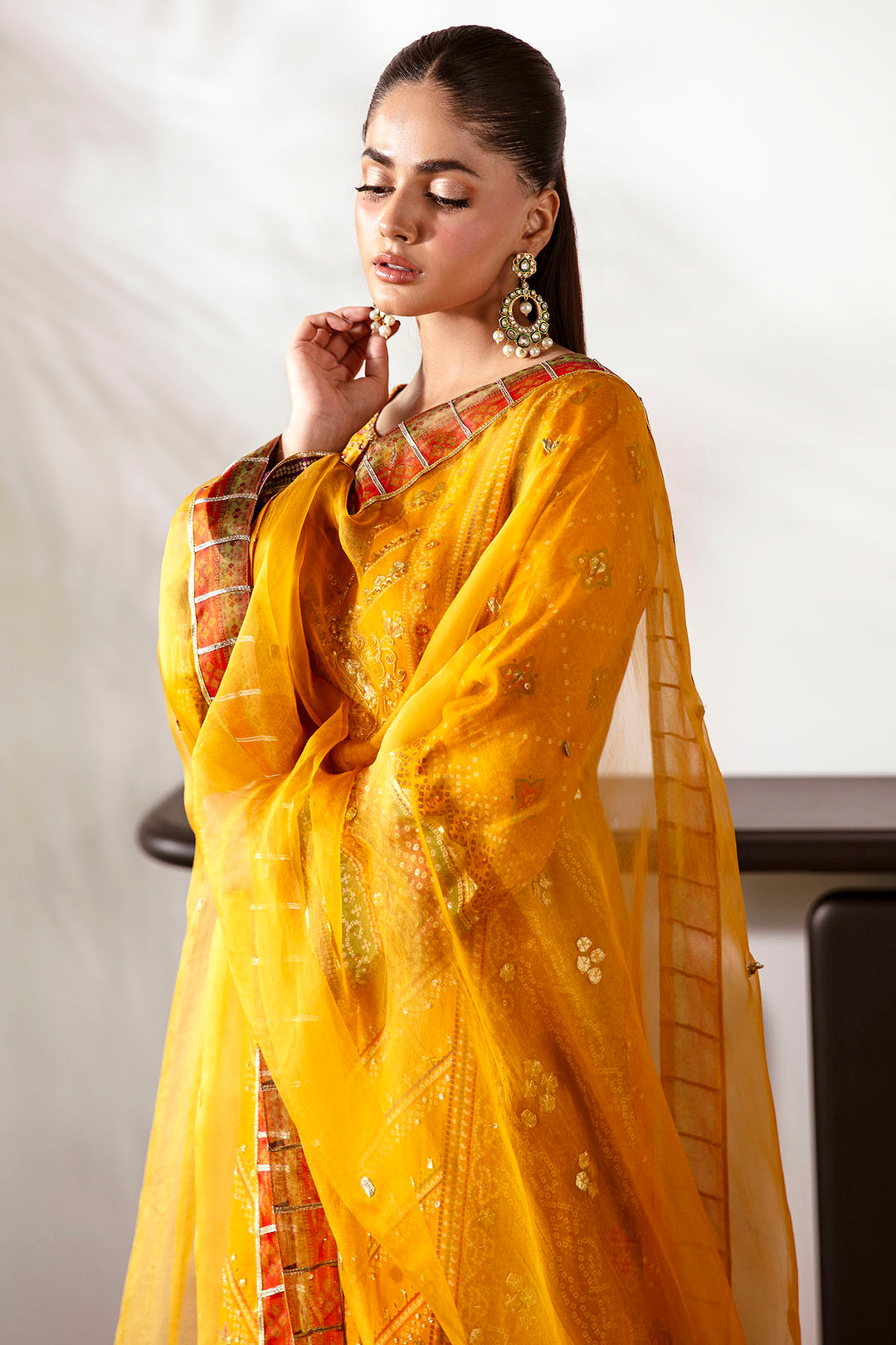 0027-ETHNIL DIGITAL PRINTED COTTON SILK STITCHED