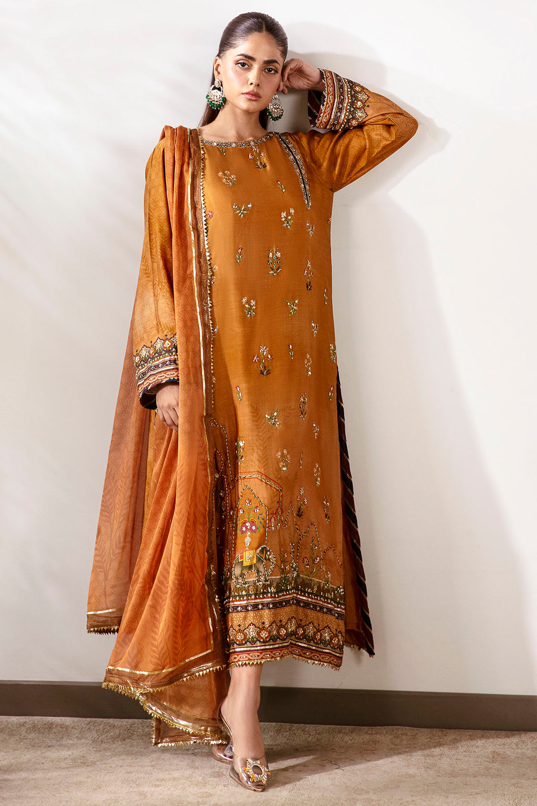 0030-ORNATE-WHISPERS DIGITAL PRINTED COTTON SILK STITCHED