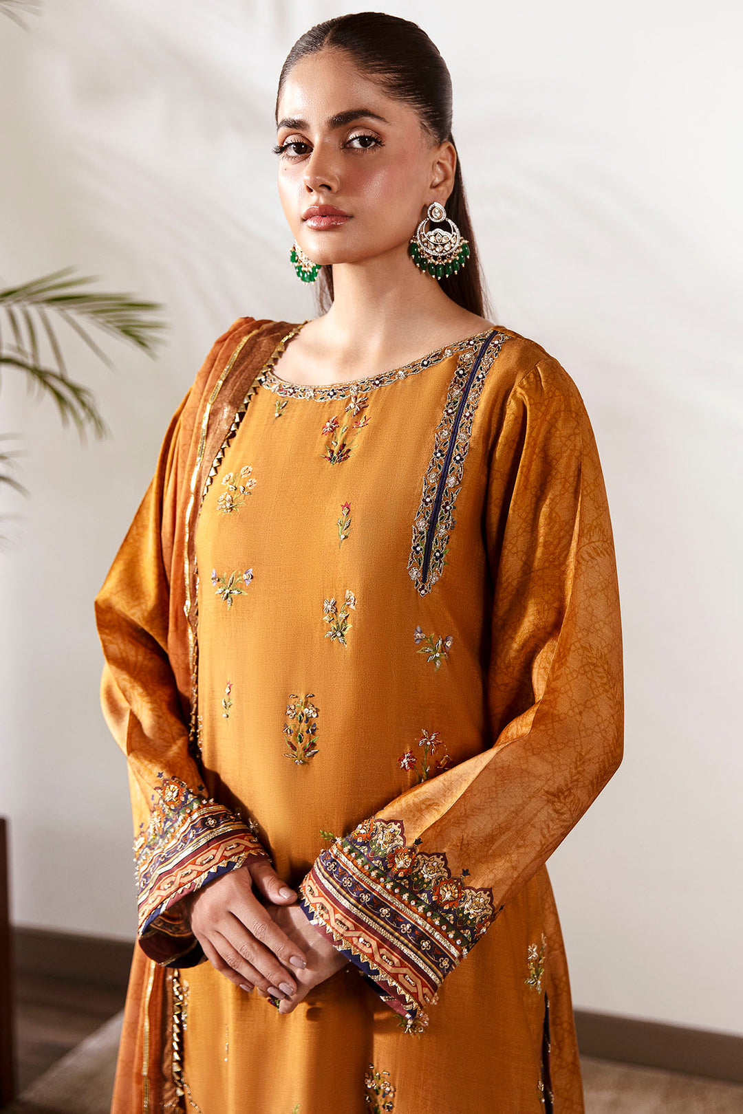 0030-ORNATE-WHISPERS DIGITAL PRINTED COTTON SILK STITCHED