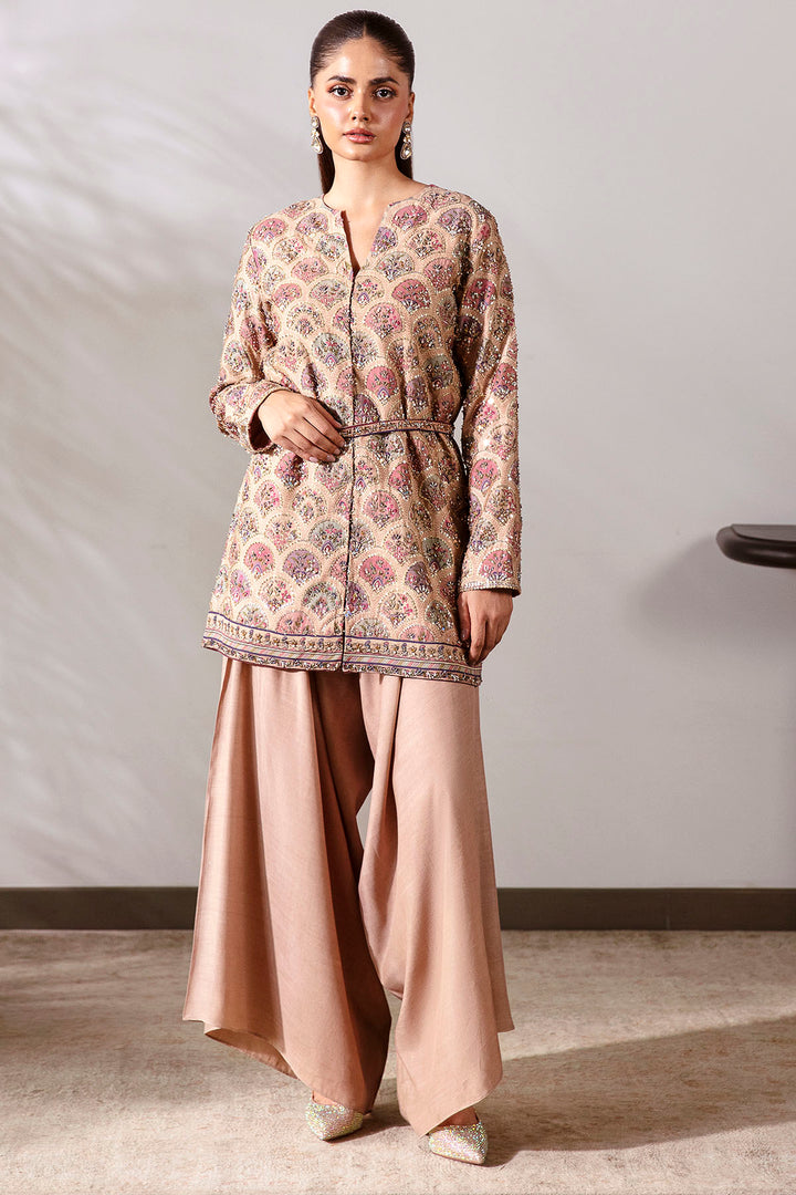 0031-SECRET-GARDEN DIGITAL PRINTED COTTON SILK STITCHED