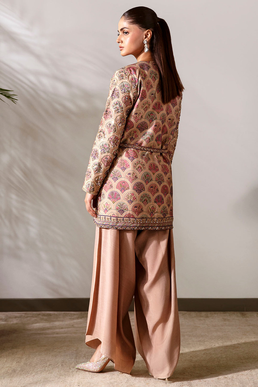 0031-SECRET-GARDEN DIGITAL PRINTED COTTON SILK STITCHED