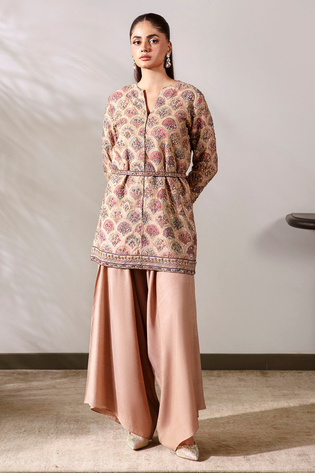 0031-SECRET-GARDEN DIGITAL PRINTED COTTON SILK STITCHED