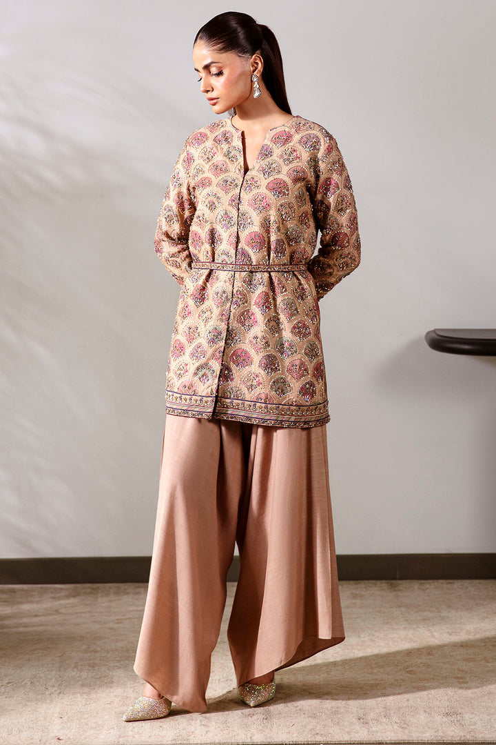 0031-SECRET-GARDEN DIGITAL PRINTED COTTON SILK STITCHED