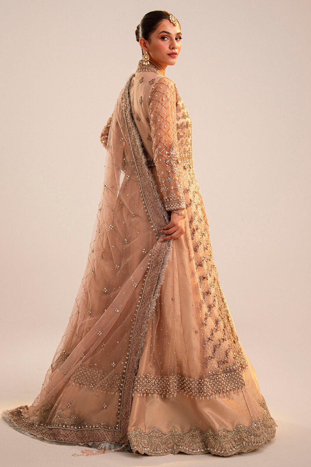 0032-NOOR-JAHAN EMBROIDERED SILK NET STITCHED