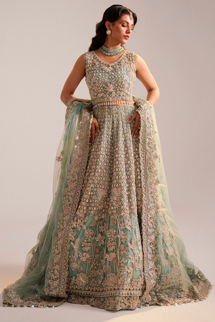 0034-JAHAN-ARA EMBROIDERED SILK NET STITCHED