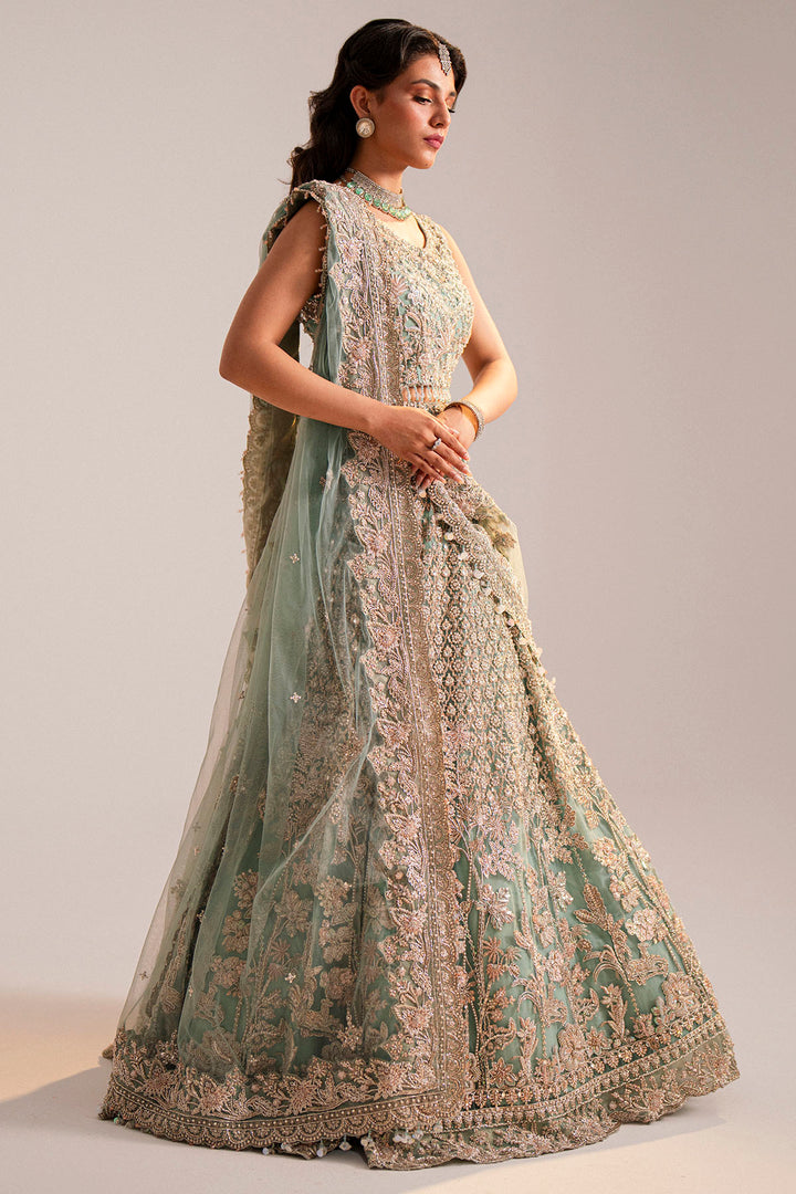 0034-JAHAN-ARA EMBROIDERED SILK NET STITCHED