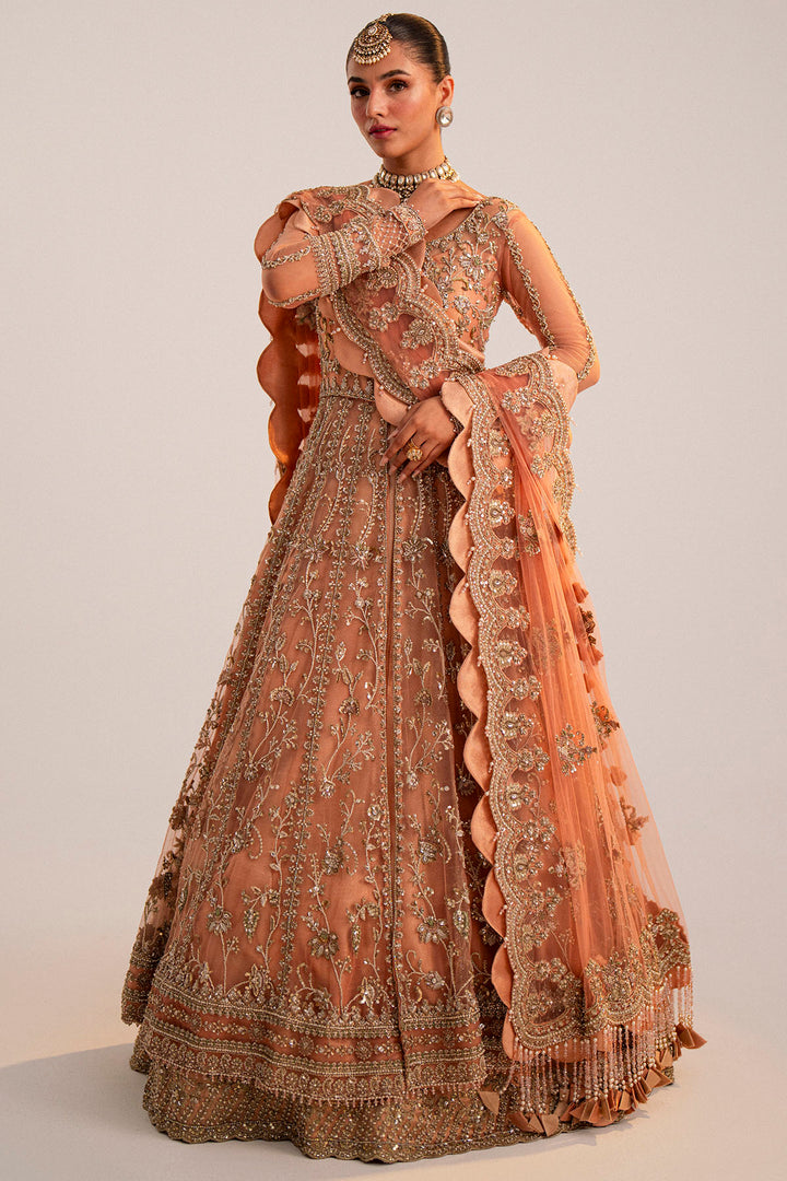 0035-ANARKALI EMBROIDERED SILK NET STITCHED