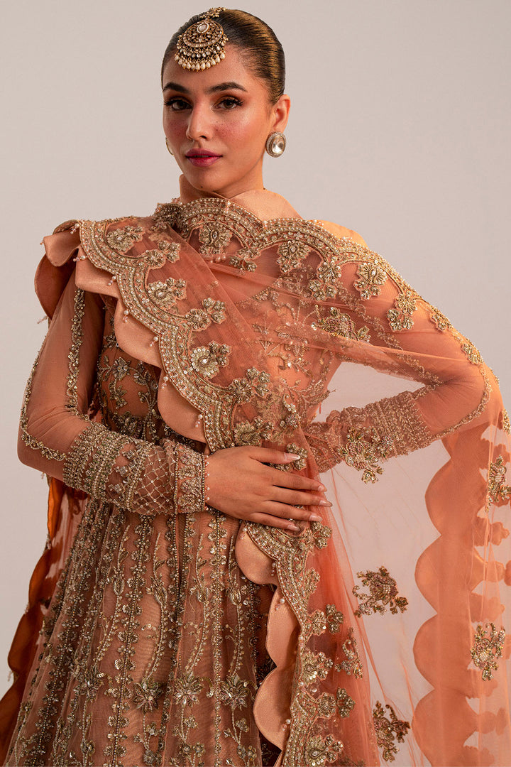 0035-ANARKALI EMBROIDERED SILK NET STITCHED