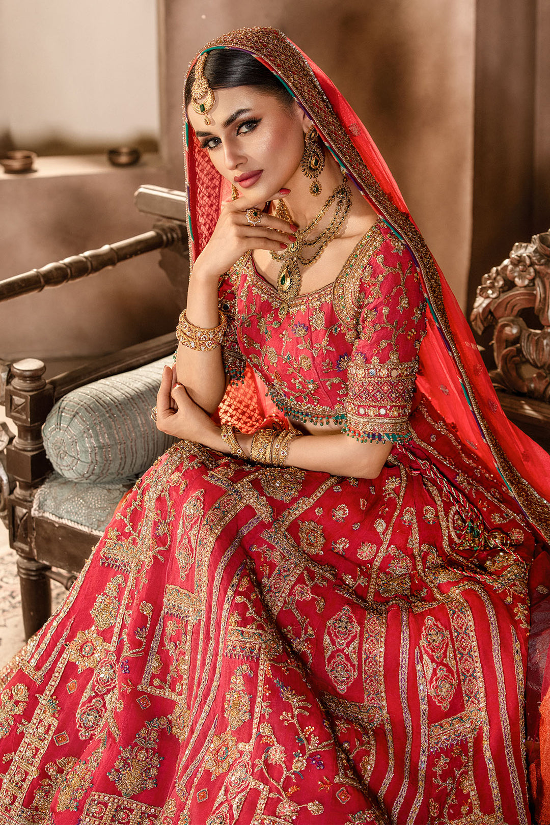 0036-SAHIBA EMBROIDERED ORGANZA STITCHED