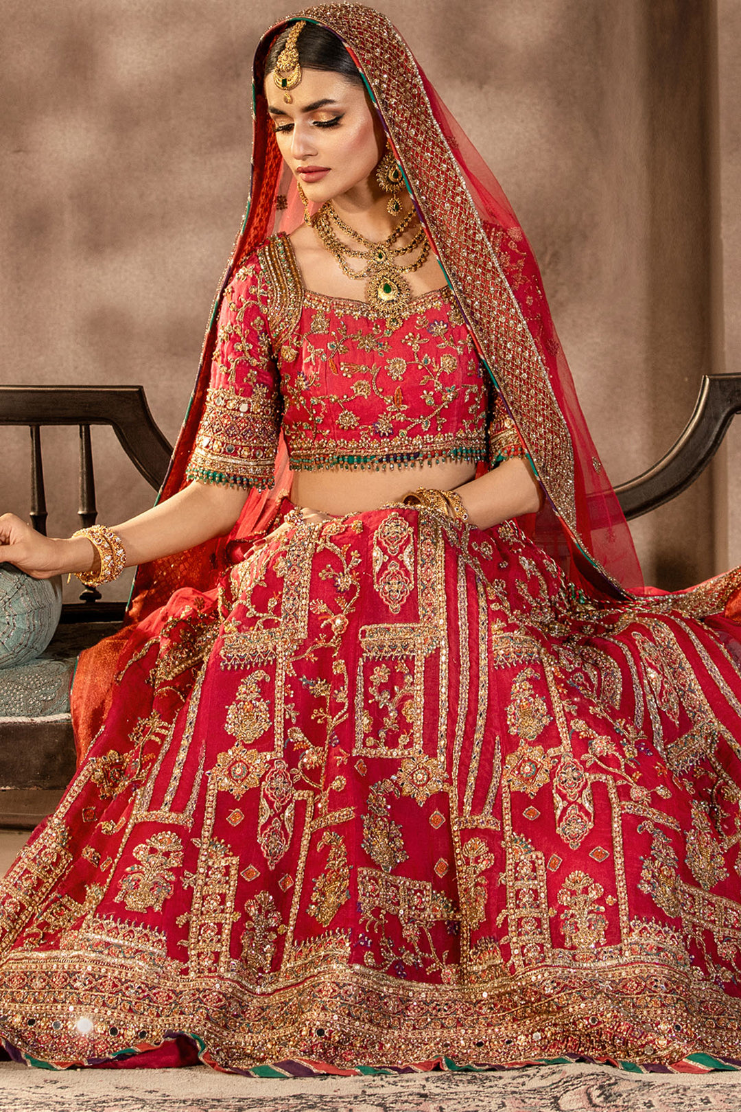 0036-SAHIBA EMBROIDERED ORGANZA STITCHED
