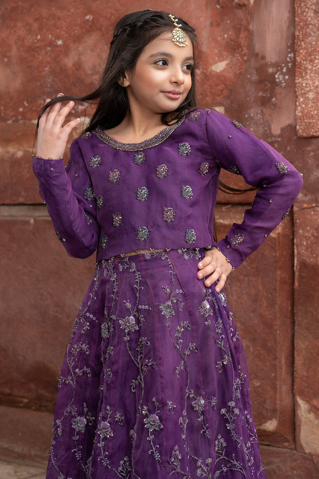 0038-DINA EMBROIDERED ORGANZA STITCHED