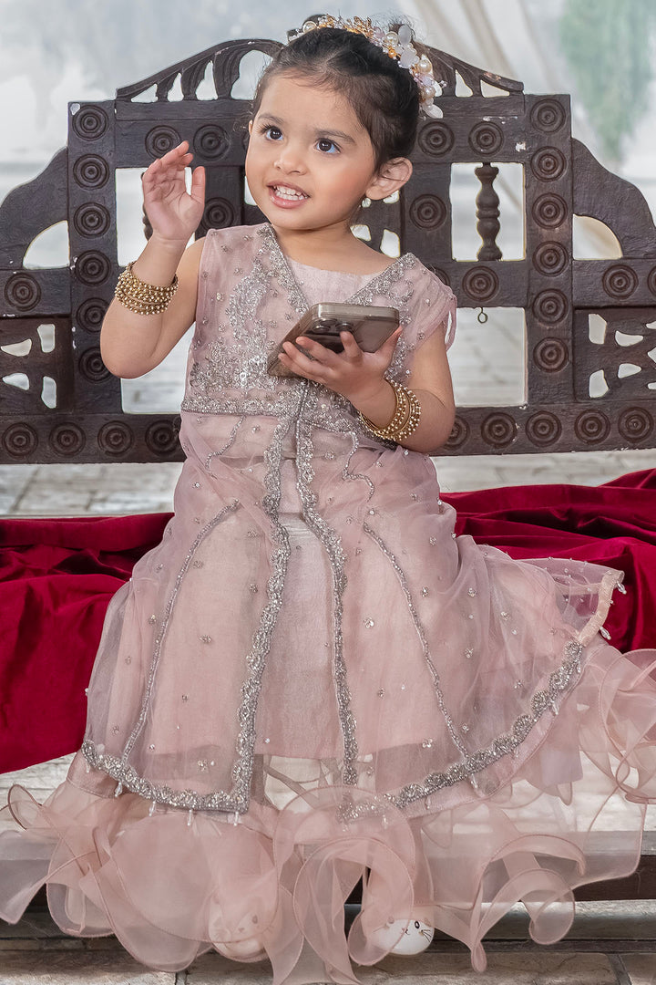 0041-NIA EMBROIDERED SILK NET STITCHED