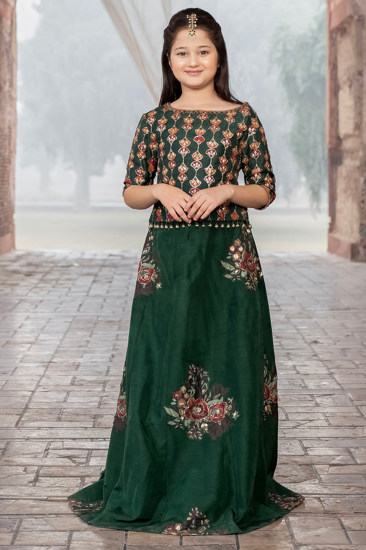 0044-MIA HAND EMBELLISHED RAW SILK STITCHED