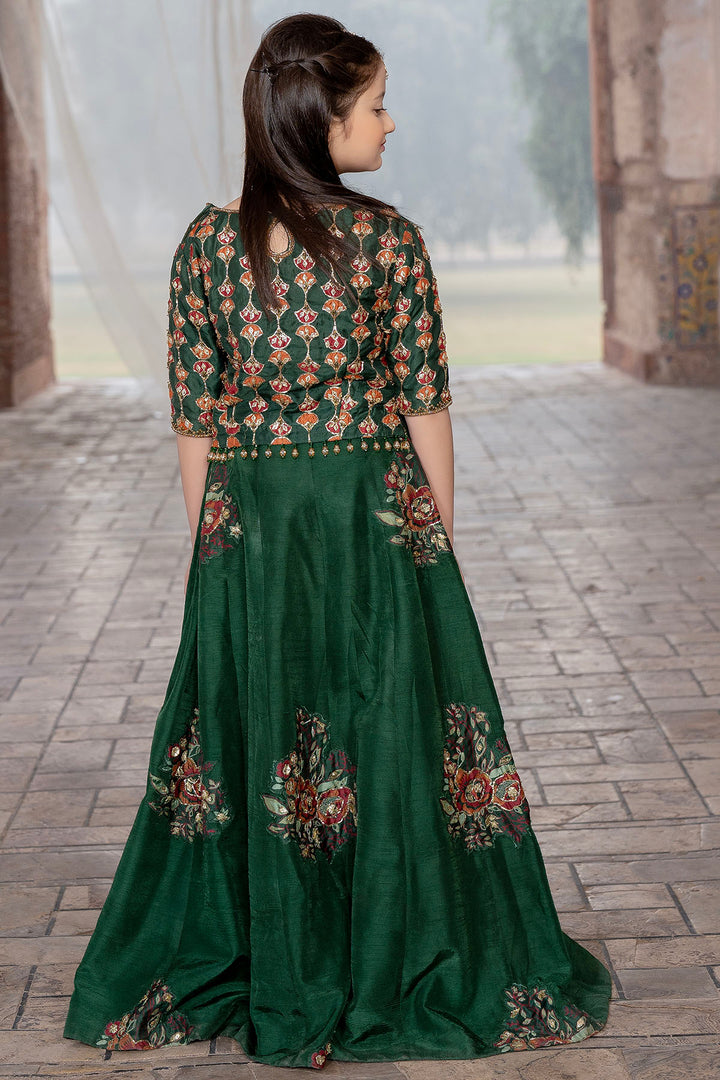 0044-MIA HAND EMBELLISHED RAW SILK STITCHED