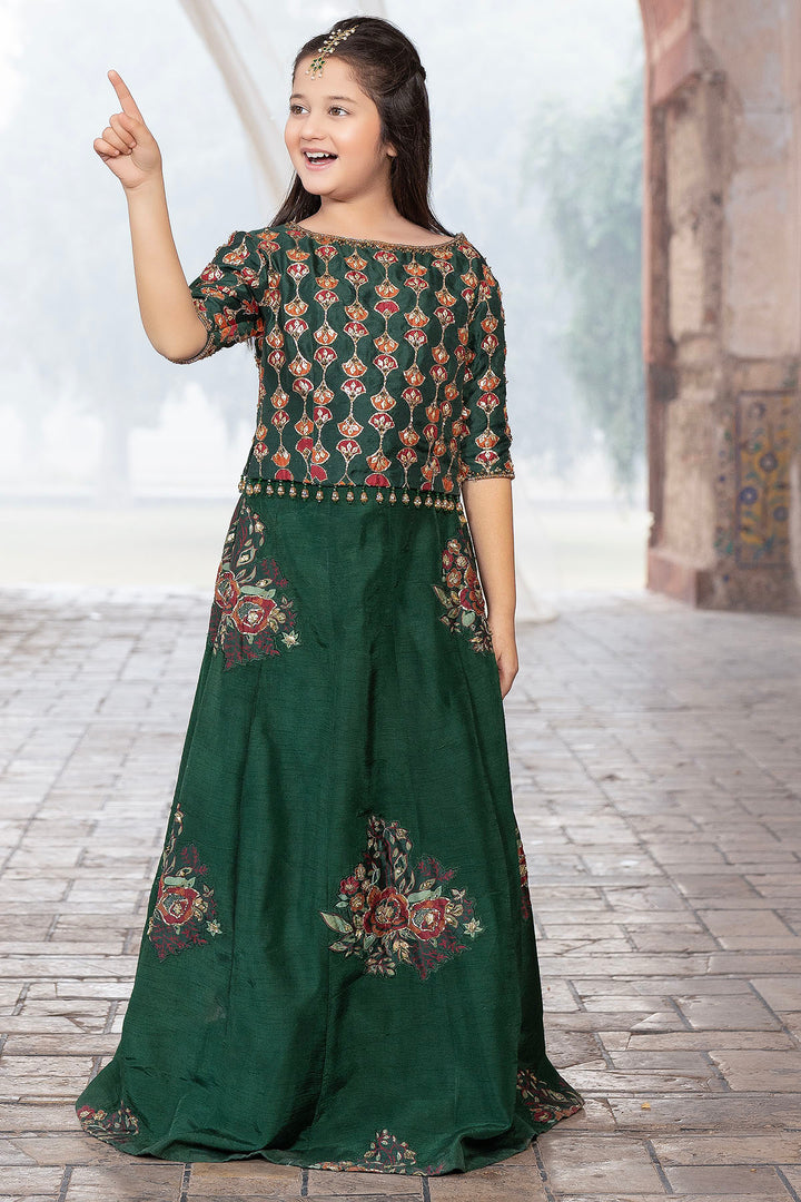 0044-MIA HAND EMBELLISHED RAW SILK STITCHED