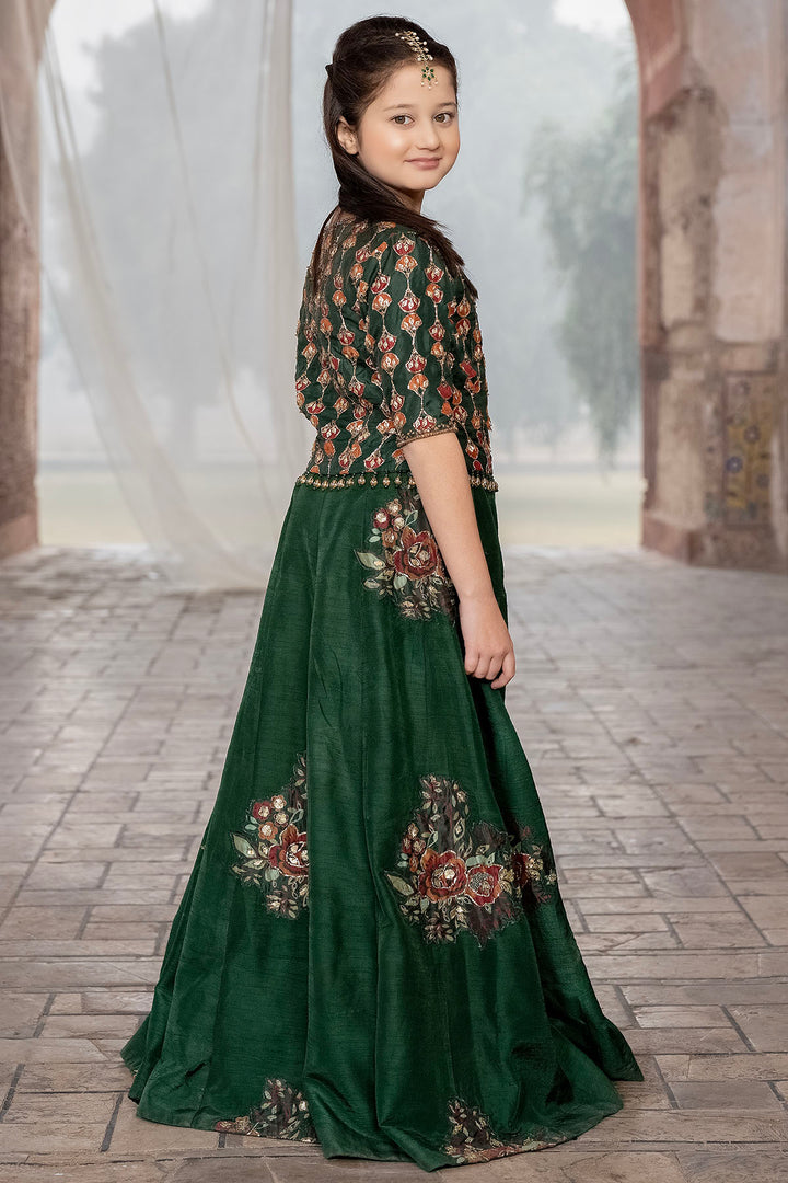 0044-MIA HAND EMBELLISHED RAW SILK STITCHED