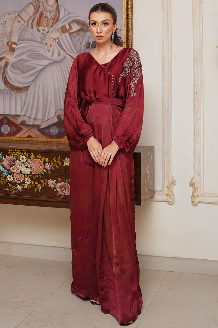 0045-ALLURE HAND EMBELLISHED SILK STITCHED