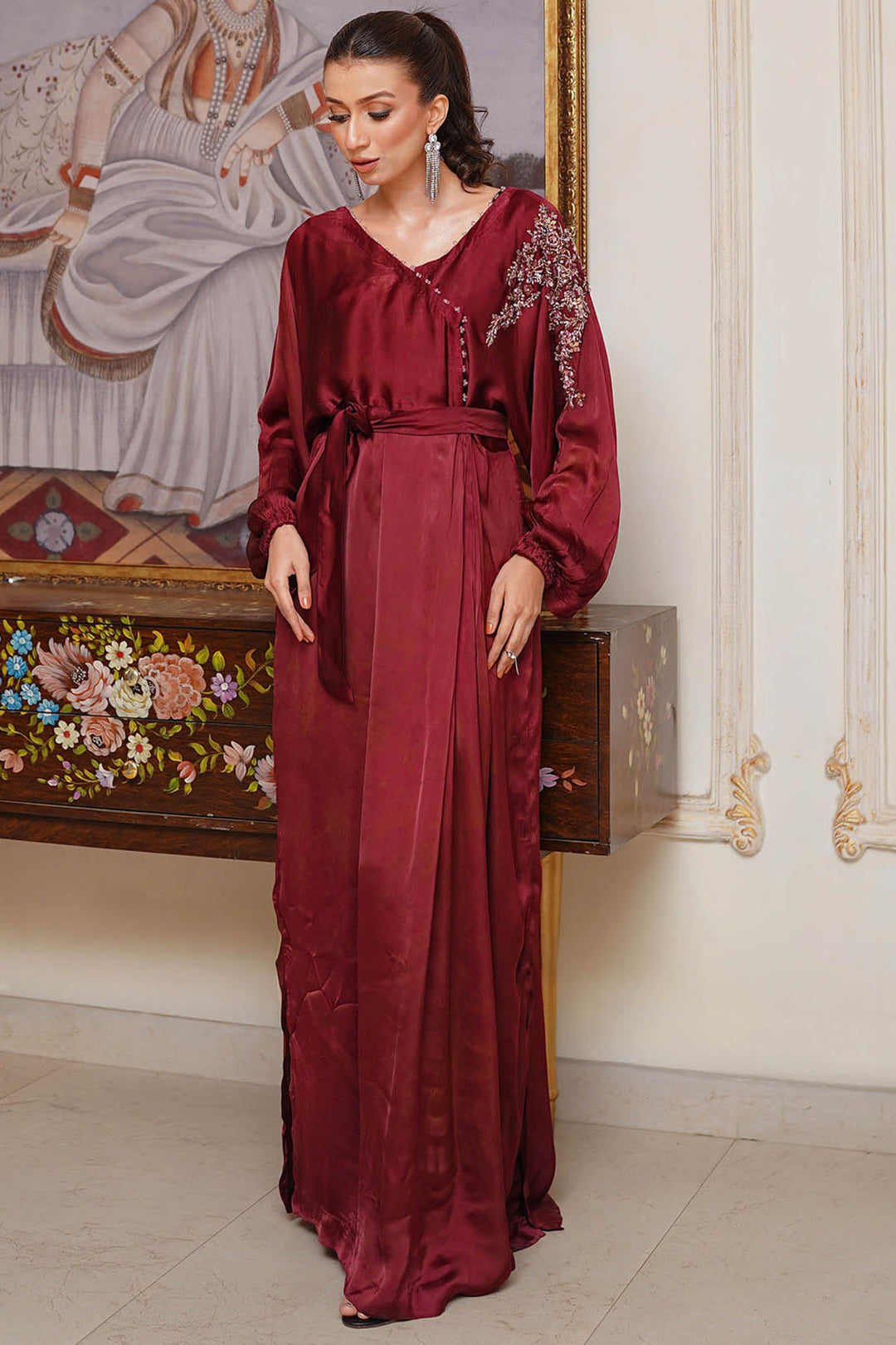 0045-ALLURE HAND EMBELLISHED SILK STITCHED