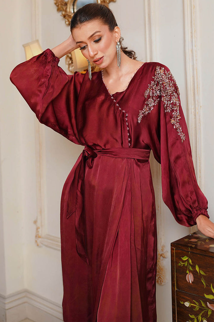 0045-ALLURE HAND EMBELLISHED SILK STITCHED