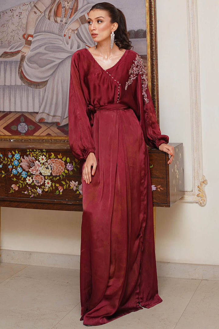 0045-ALLURE HAND EMBELLISHED SILK STITCHED