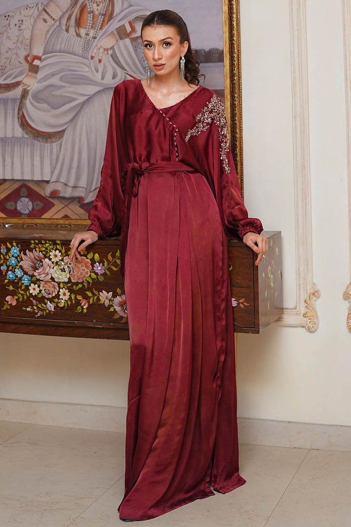 0045-ALLURE HAND EMBELLISHED SILK STITCHED