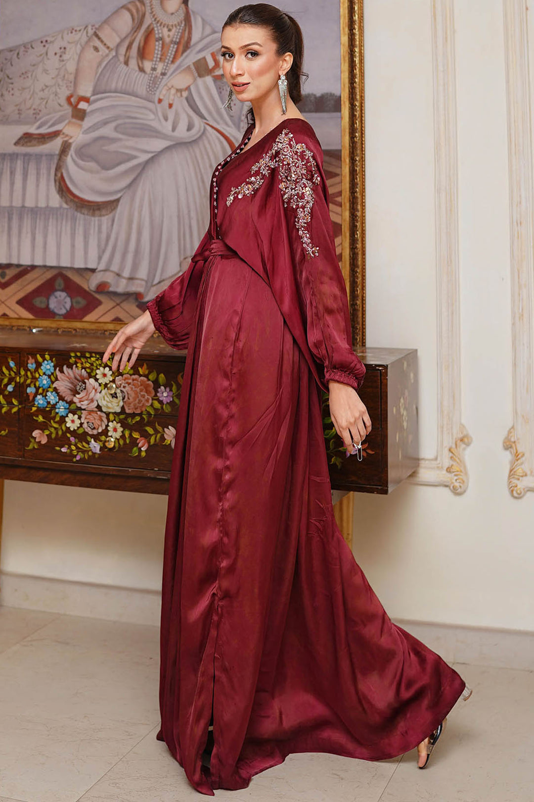 0045-ALLURE HAND EMBELLISHED SILK STITCHED