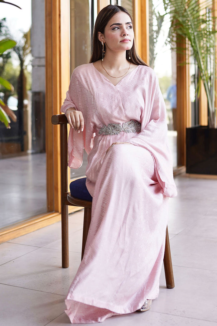 0047-BLUSH-GLAMOUR HAND EMBELLISHED SILK STITCHED