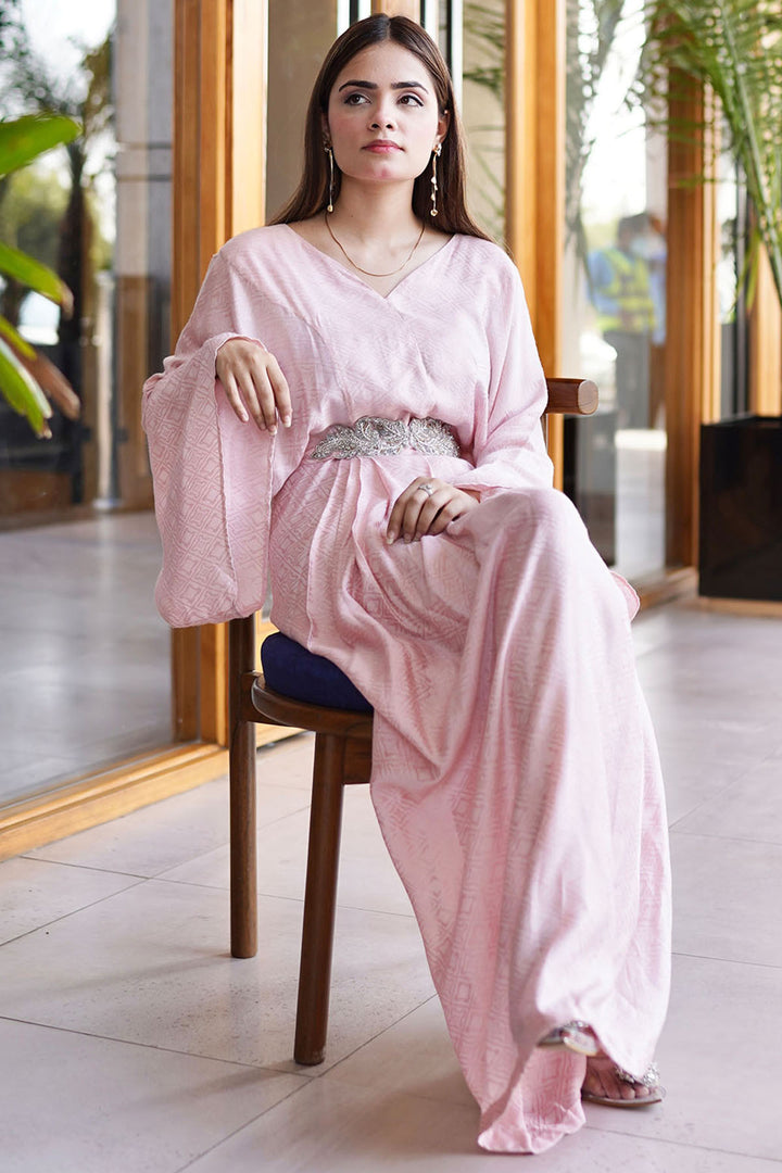 0047-BLUSH-GLAMOUR HAND EMBELLISHED SILK STITCHED