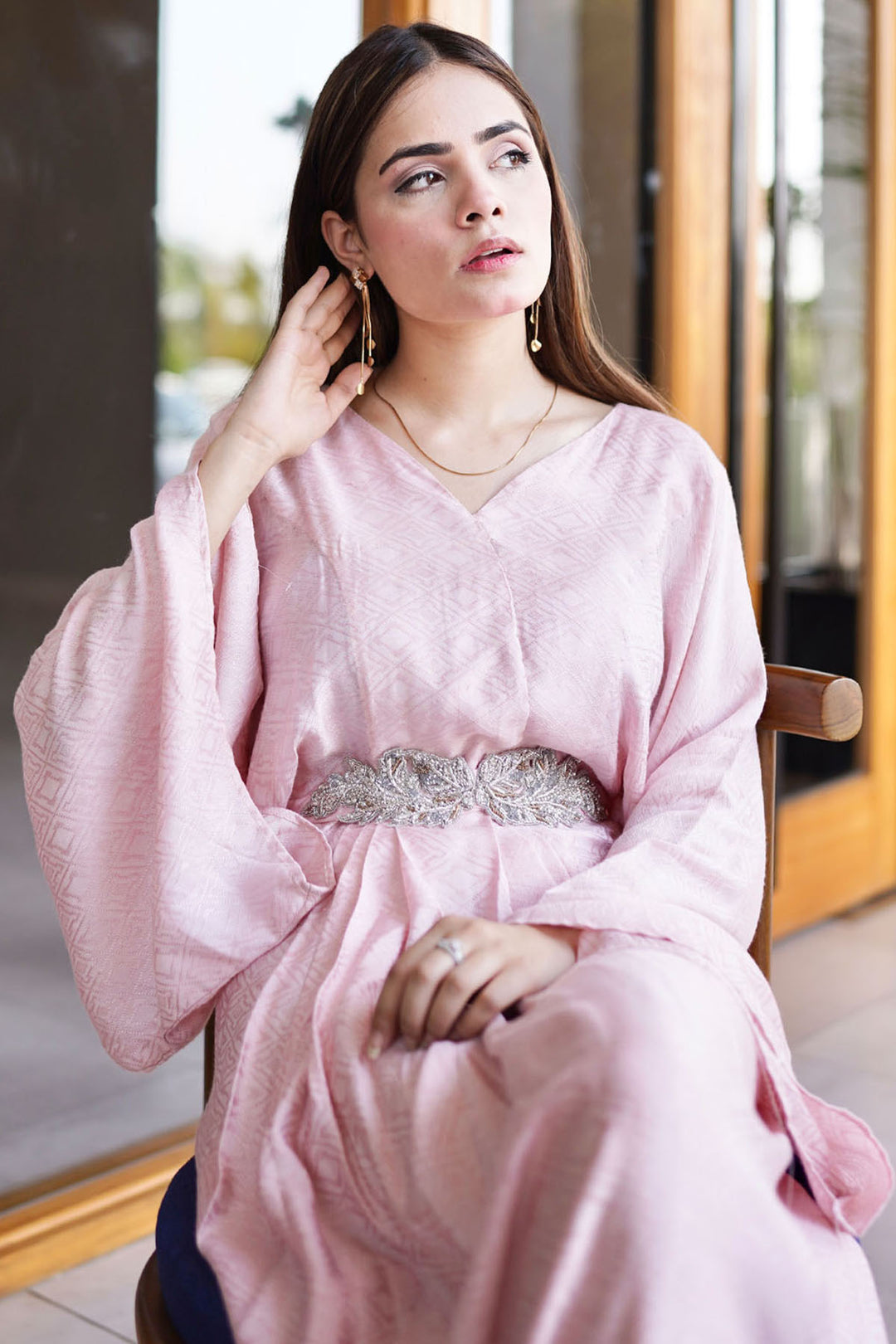 0047-BLUSH-GLAMOUR HAND EMBELLISHED SILK STITCHED