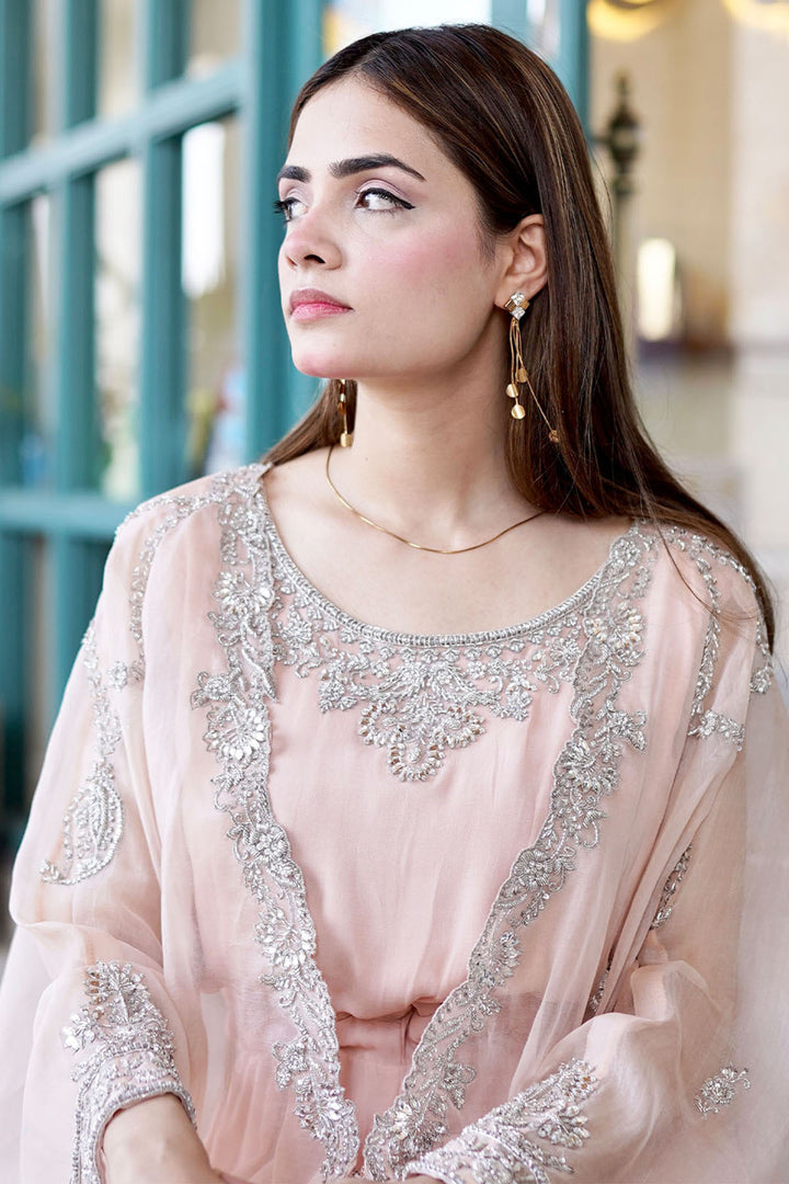 0050-BREEZY-CAPE HAND EMBELLISHED SILK STITCHED