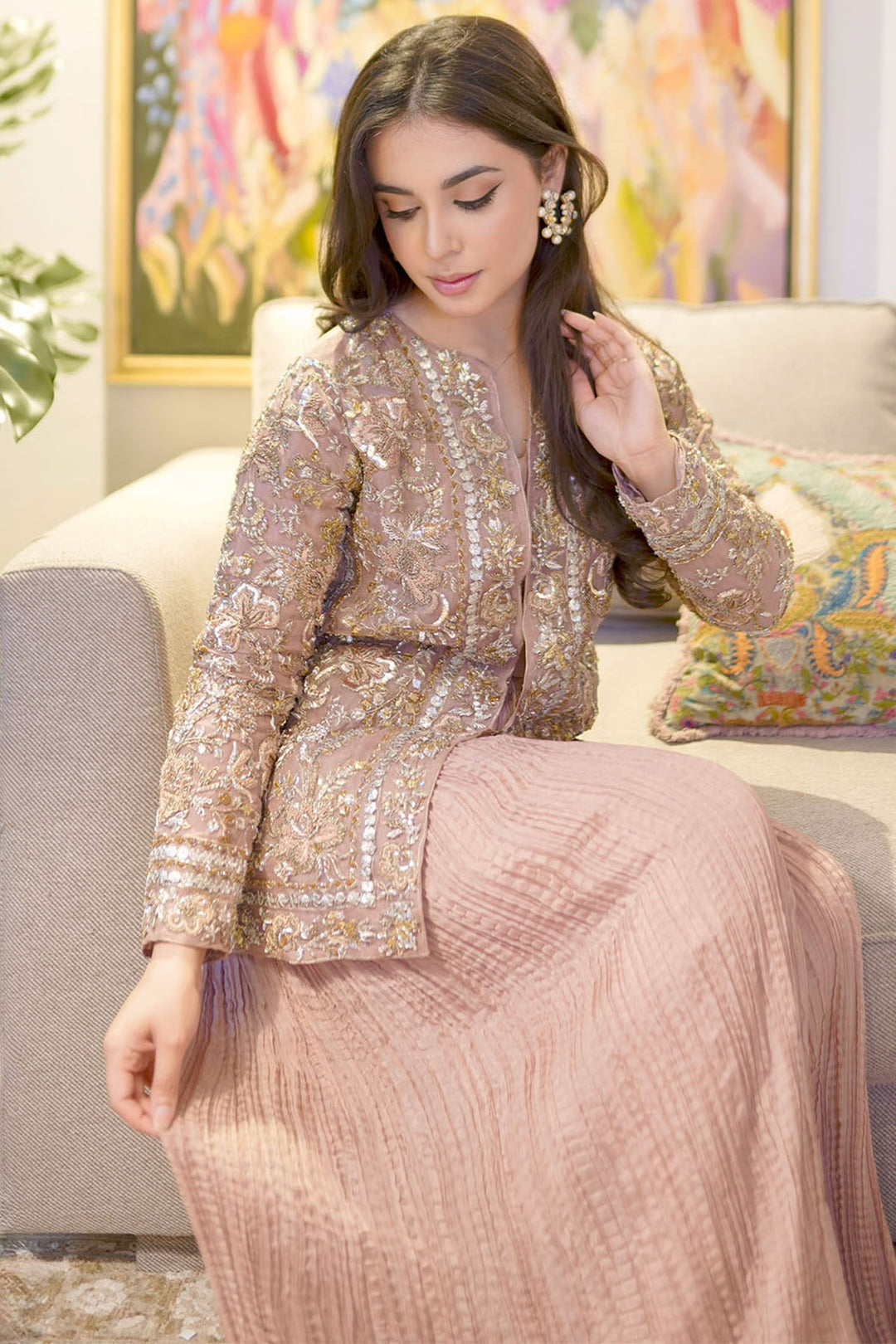 0054-KEIRA EMBROIDERED ORGANZA STITCHED