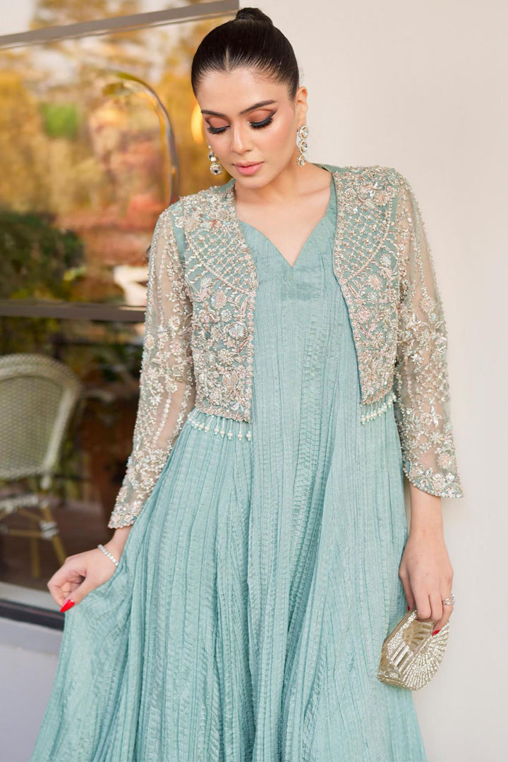 0055-ILLYANA EMBROIDERED SILK NET STITCHED