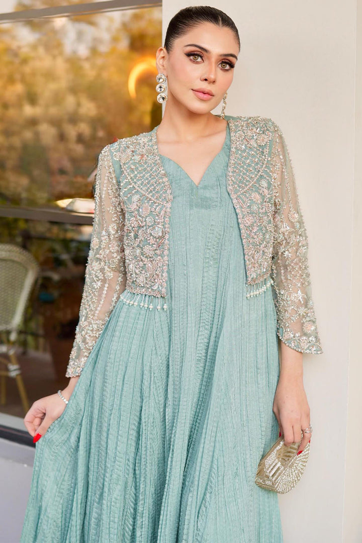 0055-ILLYANA EMBROIDERED SILK NET STITCHED