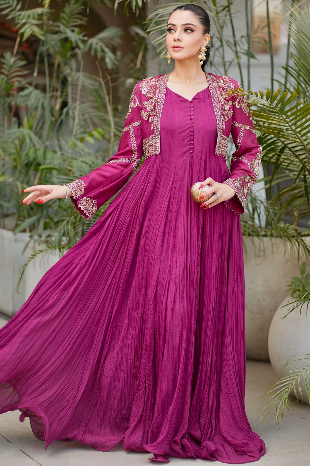 0056-NAIRA HAND EMBELLISHED RAW SILK STITCHED