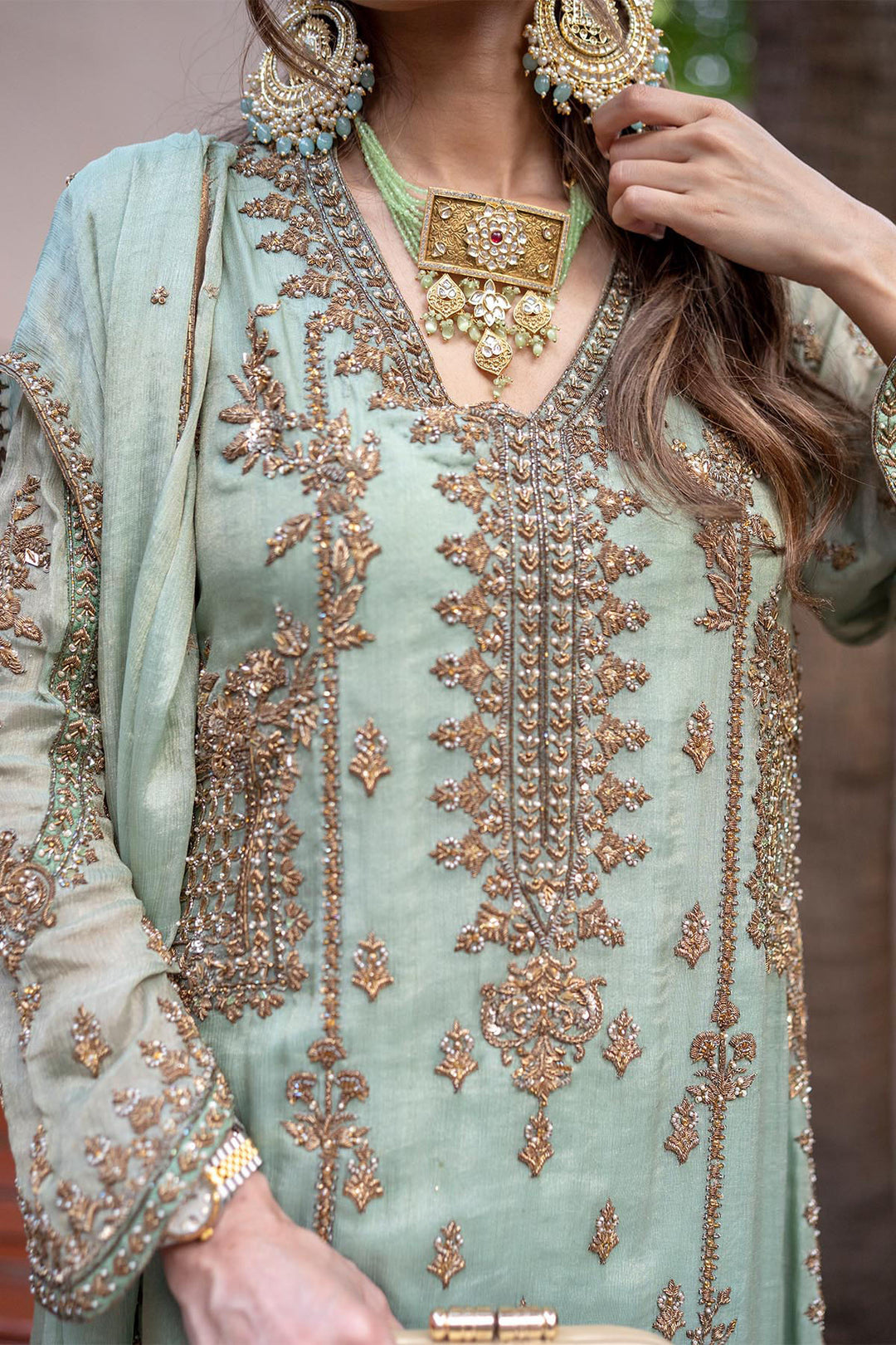 0058-ELYSIAN EMBROIDERED MESSORI STITCHED