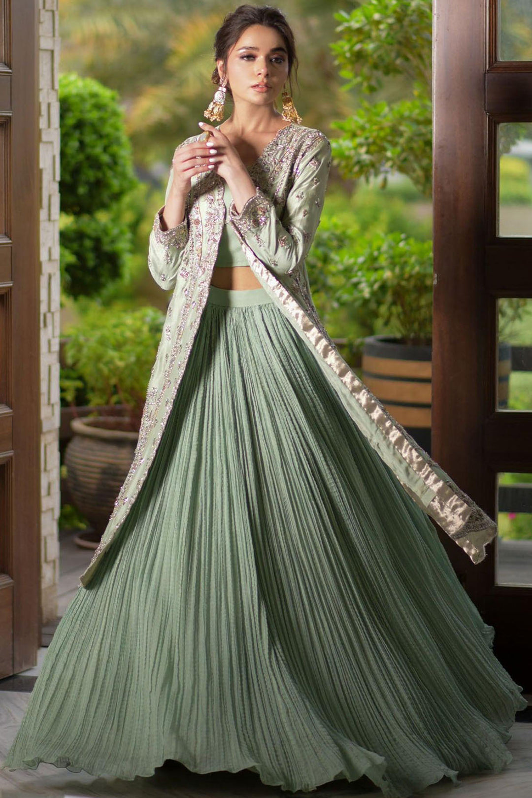 0059-JAZMIN HAND EMBELLISHED RAW SILK STITCHED