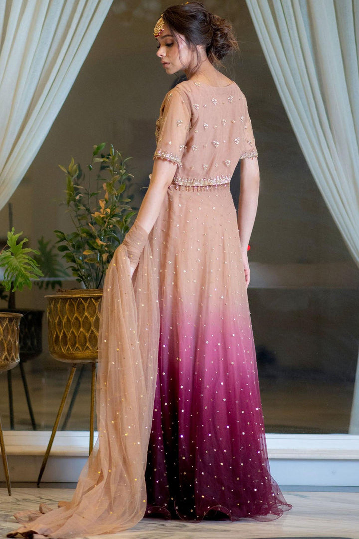 0060-STAR DUST EMBROIDERED SILK NET STITCHED