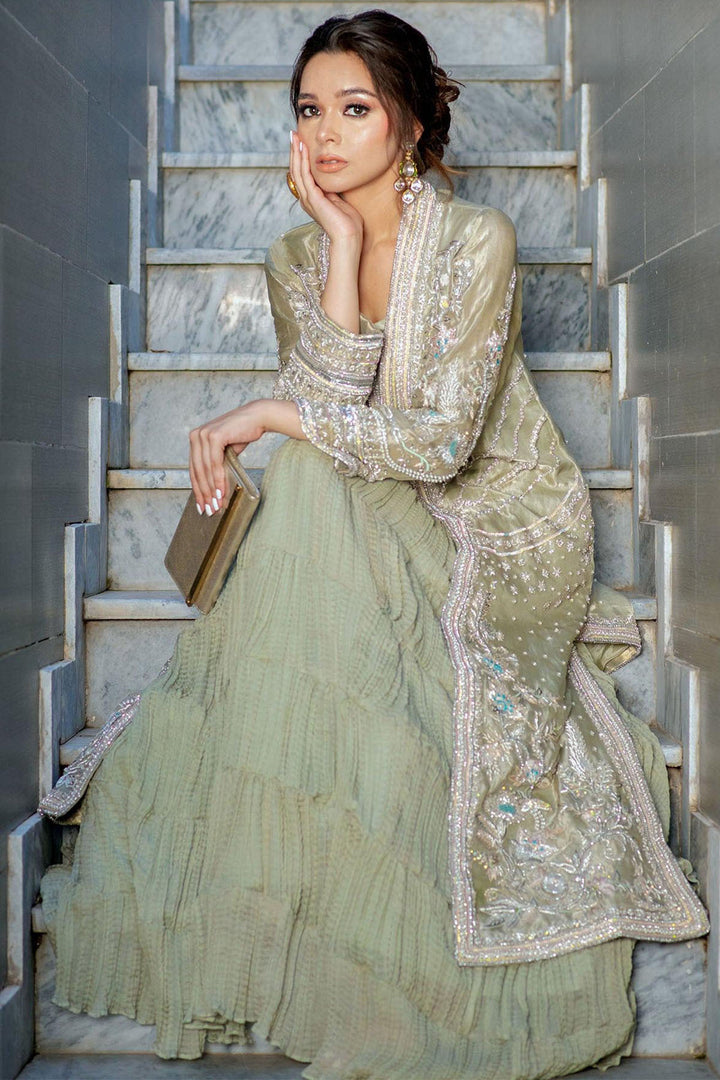 0061-ILHANA EMBROIDERED ORGANZA STITCHED